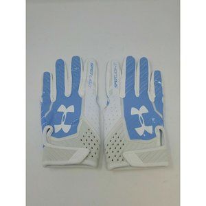 New Under Armour Men's Light Blue Spotlight WR Football Gloves - Size 3XLarge